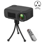 A2000 Tragbarer Projektor 800 Lumen LCD Heimkino Video Projektor, Unterstützt 1080P, UK-Stecker, UK-Stecker