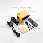 A2000 Tragbarer Projektor 800 Lumen LCD Heimkino Video Projektor, Unterstützt 1080P, UK-Stecker, UK-Stecker