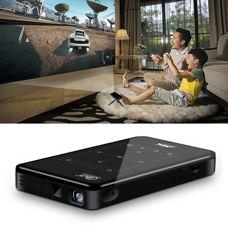 P09 Tragbarer 4K Ultra HD DLP Mini Smart Projektor mit Infrarot-Fernbedienung, Amlogic S905X 4-Kern A53 bis zu 1,5GHz Android 6.0, 1GB+8GB, Unterstützt 2.4G/5G WiFi, Bluetooth, TF-Karte