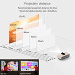P09 Tragbarer 4K Ultra HD DLP Mini Smart Projektor mit Infrarot-Fernbedienung, Amlogic S905X 4-Kern A53 bis zu 1,5GHz Android 6.0, 1GB+8GB, Unterstützt 2.4G/5G WiFi, Bluetooth, TF-Karte