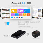 P09 Tragbarer 4K Ultra HD DLP Mini Smart Projektor mit Infrarot-Fernbedienung, Amlogic S905X 4-Kern A53 bis zu 1,5GHz Android 6.0, 1GB+8GB, Unterstützt 2.4G/5G WiFi, Bluetooth, TF-Karte