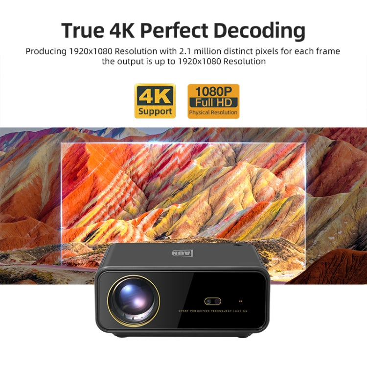 AUN U001 4K 18000 Lumen Tragbarer Heimkino LED HD Digitalprojektor, US-Stecker, UK-Stecker, AU-Stecker