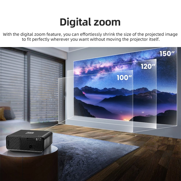 AUN U001 4K 18000 Lumen Tragbarer Heimkino LED HD Digitalprojektor, US-Stecker, UK-Stecker, AU-Stecker