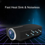 YG510 1200 LUX 800*480 LED Projektor HD Heimkino, Unterstützt HDMI & VGA & AV & TF & USB, YG510 Schwarz