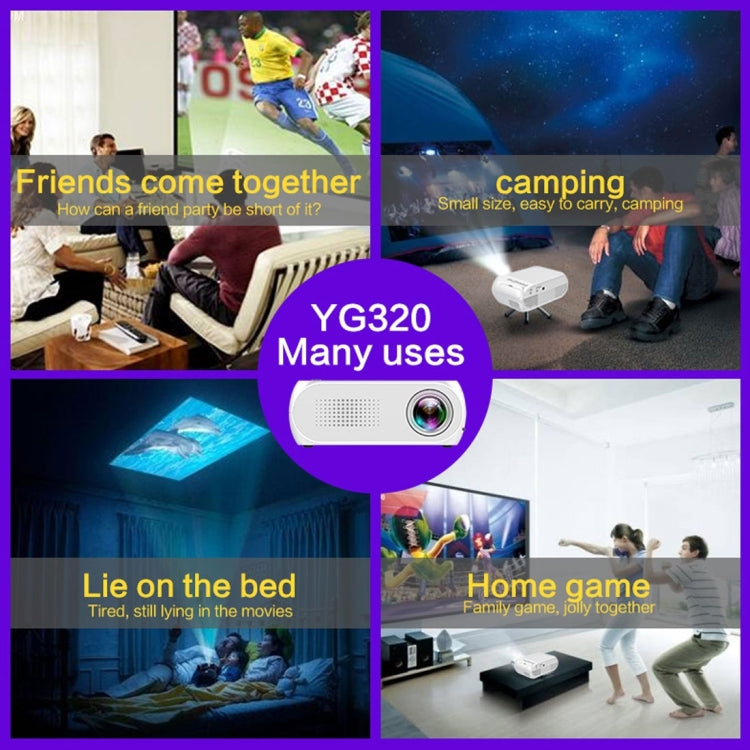 YG320 320*240 Mini LED Projektor Heimkino, Unterstützt HDMI & AV & SD & USB