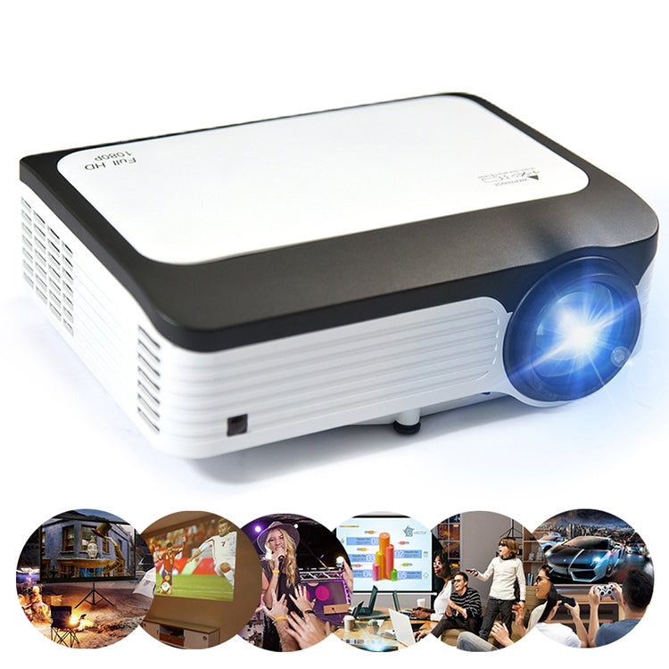 Wejoy L6 5 Zoll 200 ANSI Lumen 1920 x 1080P Android 6.0 HD Bluetooth 4.0 WiFi HD Smart Projektor, Unterstützt AV / VGA / HDMI / 2 x USB / RJ45, 1G+8G, Android 6.0