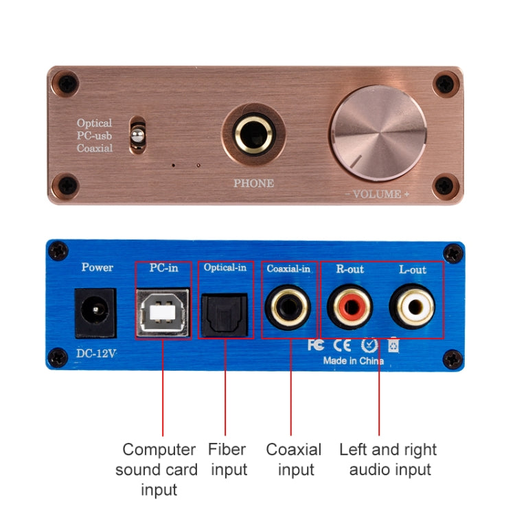 NK-P90 Audio-DAC-Decoder Glasfaser Koaxial Digital Audioverstärker
