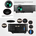 LY-50 1800 Lumen 1280x800 Heimkino LED-Projektor mit Fernbedienung, unterstützt AV & USB & VGA & HDMI, LY-50