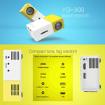 YG300 400LM Tragbarer Mini Heimkino LED-Projektor mit Fernbedienung, unterstützt HDMI, AV, SD, USB Schnittstellen