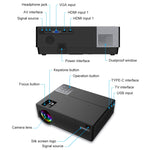 Cheerlux CL770 1920 x 1080P Full HD Smart Projektor Android 9.0 1GB+8GB, CL770 (Schwarz), CL770 (Weiß)