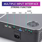 Wejoy L5 Heimkino Einstellbarer Optischer Keystone Full HD 1080P LED LCD Videoprojektor mit Fernbedienung