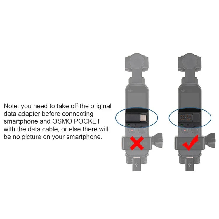 Sunnylife OP-X9208 USB-C-auf-USB-C-Kabel für DJI OSMO Pocket, Länge: 1 m, USB-C