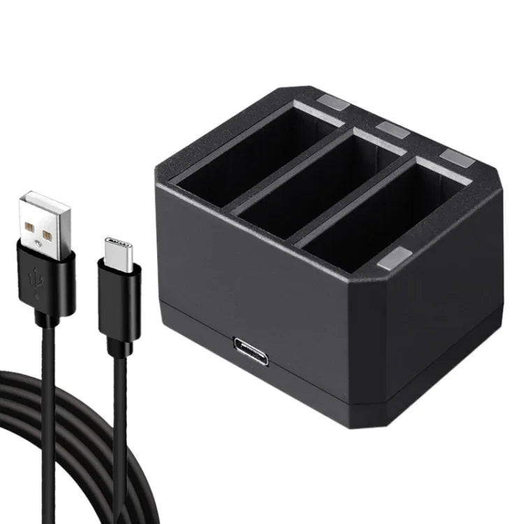 USB-Dreifach-Akkuladegerät mit LED-Anzeigeleuchte für DJI OSMO Action, Ladegerät
