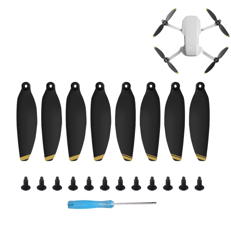 8 STÜCK/Set Sunnylife 4726F Geräuscharme Schnellwechsel-Flügelpropeller für DJI Mavic Mini 1, für DJI Mavic Mini 1 Silber, für DJI Mavic Mini 1 Gold