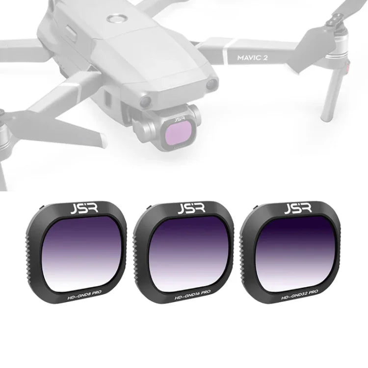 JSR Drone 3-in-1 Gradienten-GND8+GND16+GND32 Objektivfilter für DJI Mavic 2 Pro, GND8+GND16+GND32