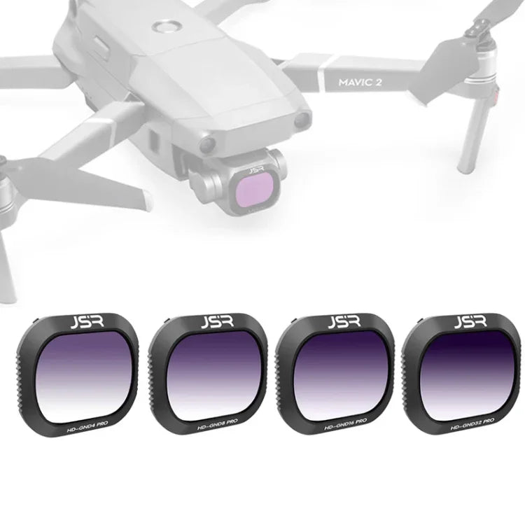 JSR Drone 4-in-1 Gradienten-GND4+GND8+GND16+GND32 Objektivfilter für DJI Mavic 2 Pro, GND4+GND8+GND16+GND32