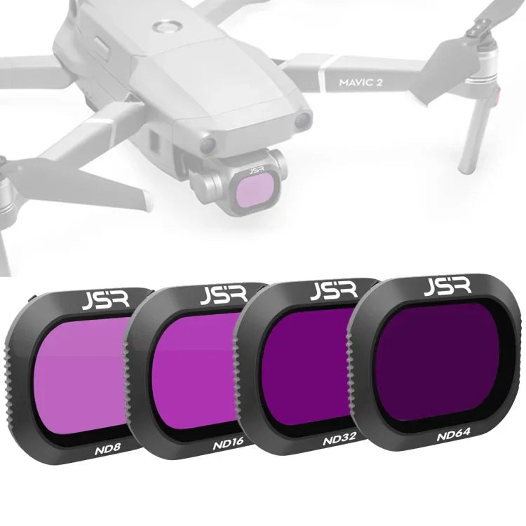 JSR Drone 4-in-1 ND8+ND16+ND32+ND64 Objektivfilter für DJI Mavic 2 Pro, ND8+ND16+ND32+ND64
