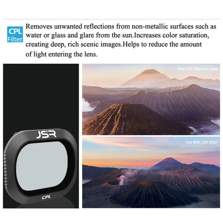 JSR Drone 6-in-1 UV+CPL+ND4+ND8+ND16+ND32 Objektivfilter für DJI Mavic 2 Pro, UV+CPL+ND4+ND8+ND16+ND32