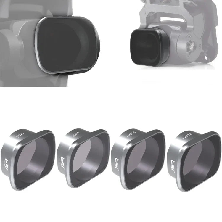 JSR KS 4-in-1 ND4+ND8+ND16+ND32 Objektivfilter für DJI FPV, Aluminiumlegierungsrahmen, 4-in-1 ND