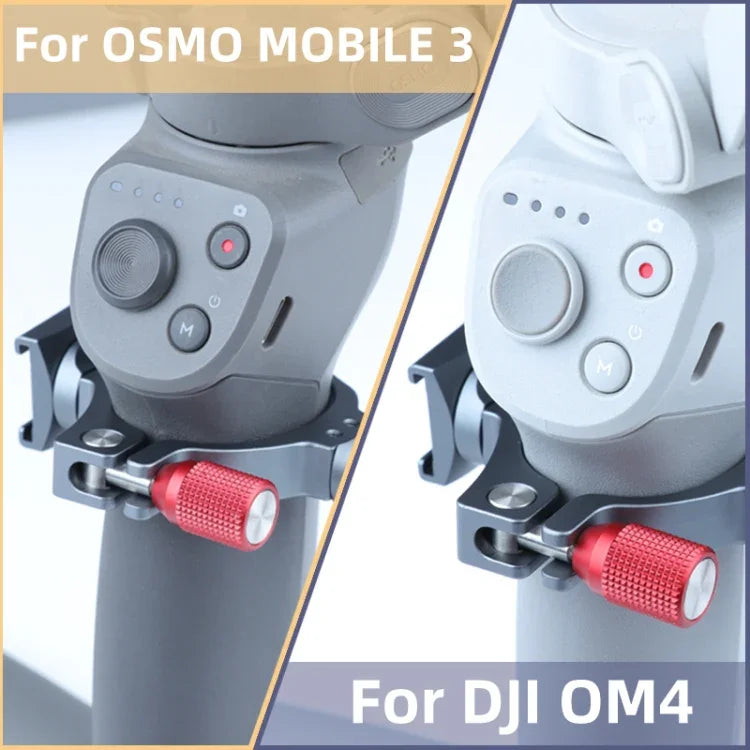 Stabilisator-Verlängerungsringadapter mit doppelter Blitzschuhbasis für DJI OM4 / Osmo Mobile 3, Halterung für DJI OM4