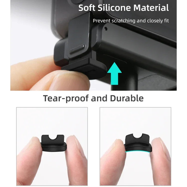 Sunnylife DC339 4 Stück Silikon-Sicherheitsverschlussstopfen für DJI Action 2