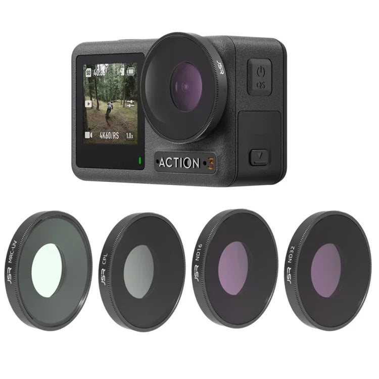 JSR 4-in-1 UV-CPL-ND16-ND32-Objektivfilter für DJI Osmo Action 3, 4-in-1