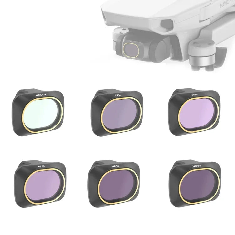 JSR Drone 6-in-1 UV+CPL+ND4+ND8+ND16+ND32 Objektivfilter für DJI Mavic Mini, UV+CPL+ND4+ND8+ND16+ND32