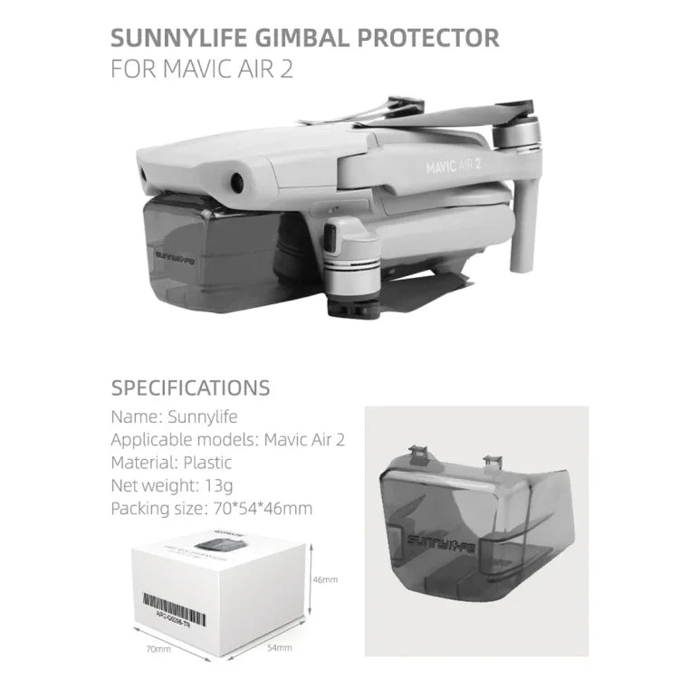 Sunnylife Objektivschutzabdeckung für DJI Mavic Air 2, passend für DJI Mavic Air 2