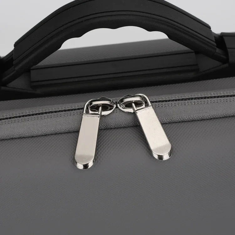 Stoßfeste, tragbare Aufbewahrungsbox aus PU mit Diamantstruktur für DJI Osmo Mobile 4, Grau