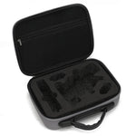Stoßfeste, tragbare Aufbewahrungsbox aus PU mit Diamantstruktur für DJI Osmo Mobile 4, Grau