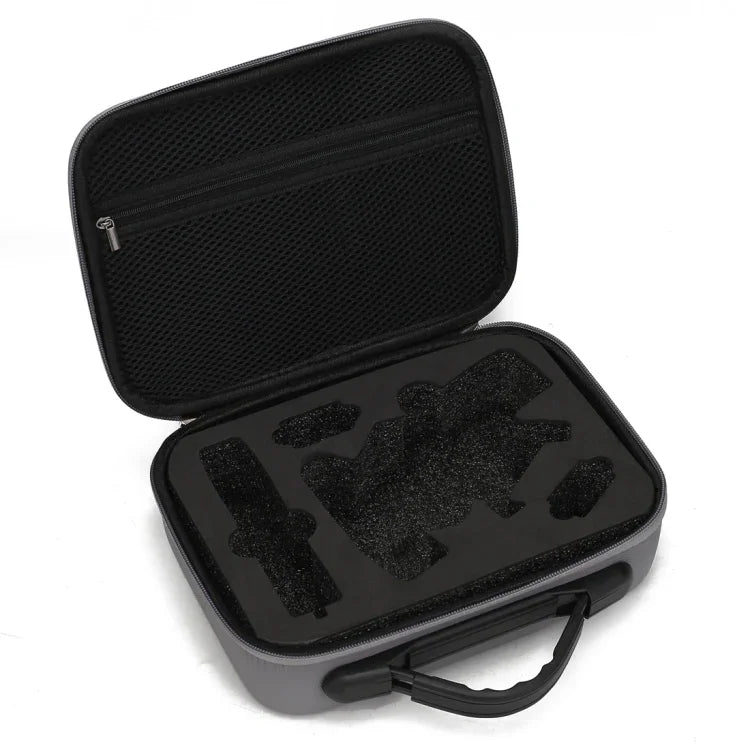 Stoßfeste, tragbare Aufbewahrungsbox aus PU mit Diamantstruktur für DJI Osmo Mobile 4, Grau