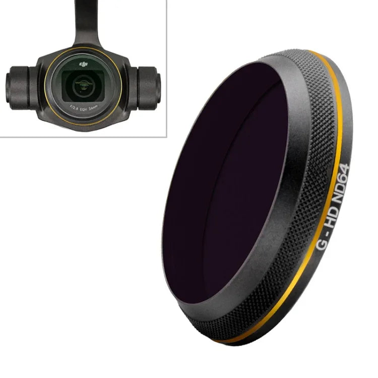 PGYTECH X4S-HD ND64 Goldrand-Linsenfilter für DJI Inspire 2 / X4S Gimbal-Kamera-Drohnenzubehör, ND64