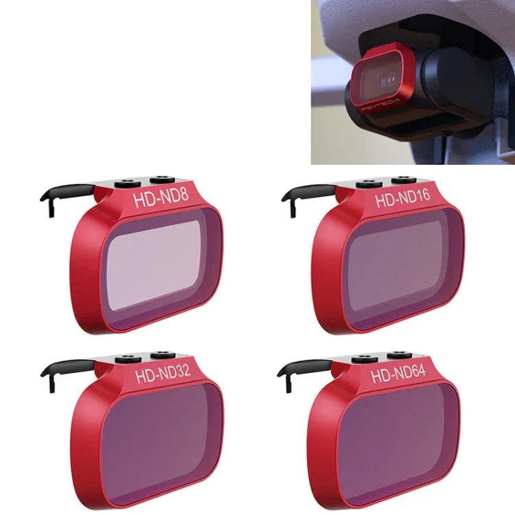 4-teiliges PGYTECH P-12A-019 ND8/16/32/64 Dimmer-Linsenfilter-Set für DJI Mavic Mini Drohnenzubehör, ND8/16/32/64 Dimmer-Linse