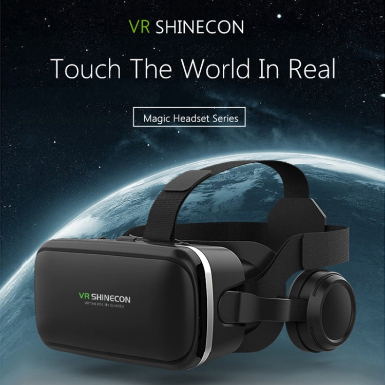 VR SHINECON G04E Virtual-Reality-3D-Videobrille, geeignet für 3,5-Zoll- bis 6,0-Zoll-Smartphones mit HiFi-Headset