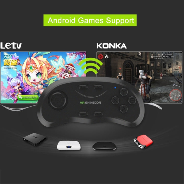 VR Shinecon 3D Filmspiele Virtual-Reality-Brille Bluetooth-Fernbedienung Gamepad, SC-B01