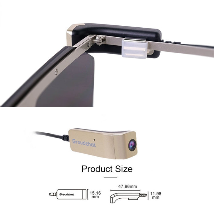 Groudchat JP1DV1 1080P HD Smart Kamera Mobiltelefon USB Live Kamera für Brillenbügel, Eingebautes schallabsorbierendes und geräuschreduzierendes Mikrofon