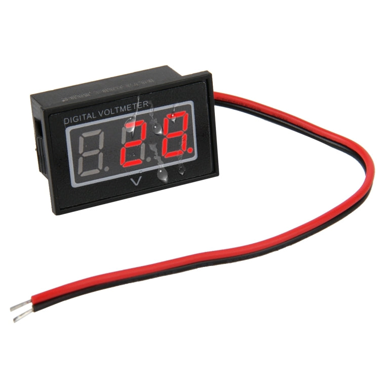 V40D 2-Draht Rote Lichtanzeige Mini Wasserdichter IPX4 Digital Spannungsmesser, Messbereich: DC 2,5-30V, DT0002G, DT0002L, DT0002R