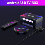 H96 Max 8K Ultra HD Smart TV Box Android 13.0 Mediaplayer mit Fernbedienung, RK3528 Quad-Core, 4GB+64GB, 4GB+64GB