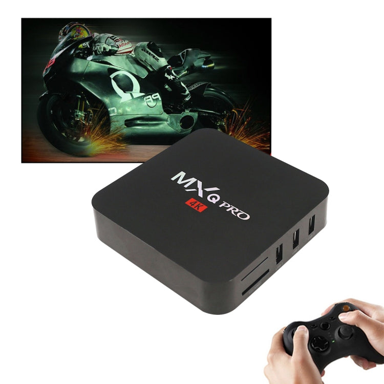 MXQ PROi 1080P 4K HD Smart TV BOX mit Fernbedienung, Android 7.1 S905W Quad-Core Cortex-A53 bis zu 2GHz, RAM: 2GB, ROM: 16GB, Unterstützt WiFi, UK-Stecker, 2GB+16GB, UK-Stecker