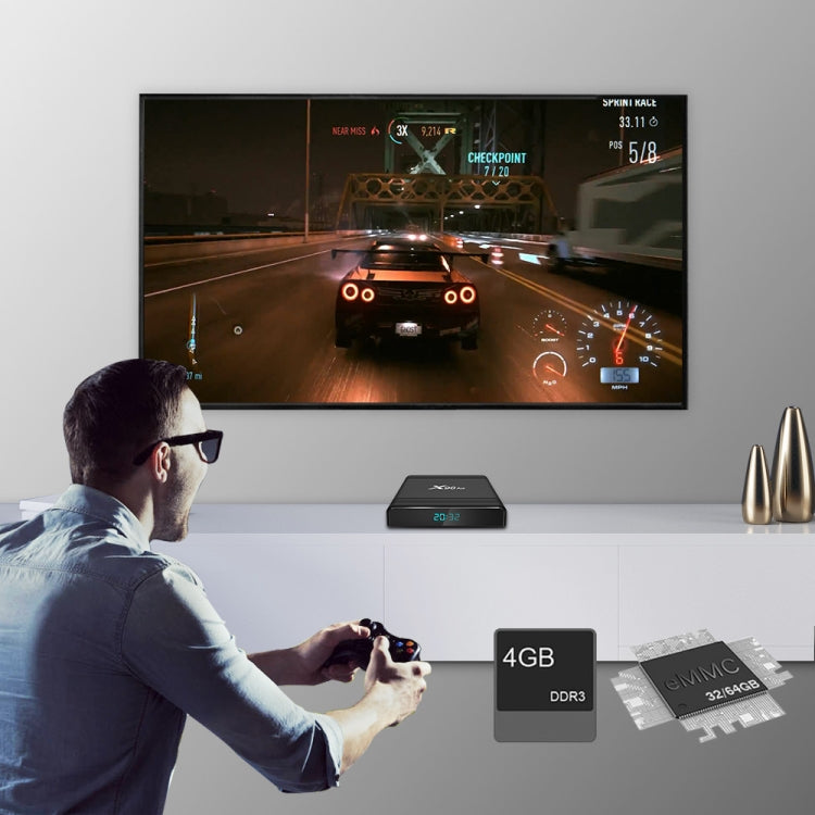 X96 Air 8K Smart TV BOX Android 9.0 Mediaplayer mit Fernbedienung, Quad-Core Amlogic S905X3, RAM: 4GB, ROM: 32GB, Dual-Band WiFi, Bluetooth, AU-Stecker, 4GB+32GB