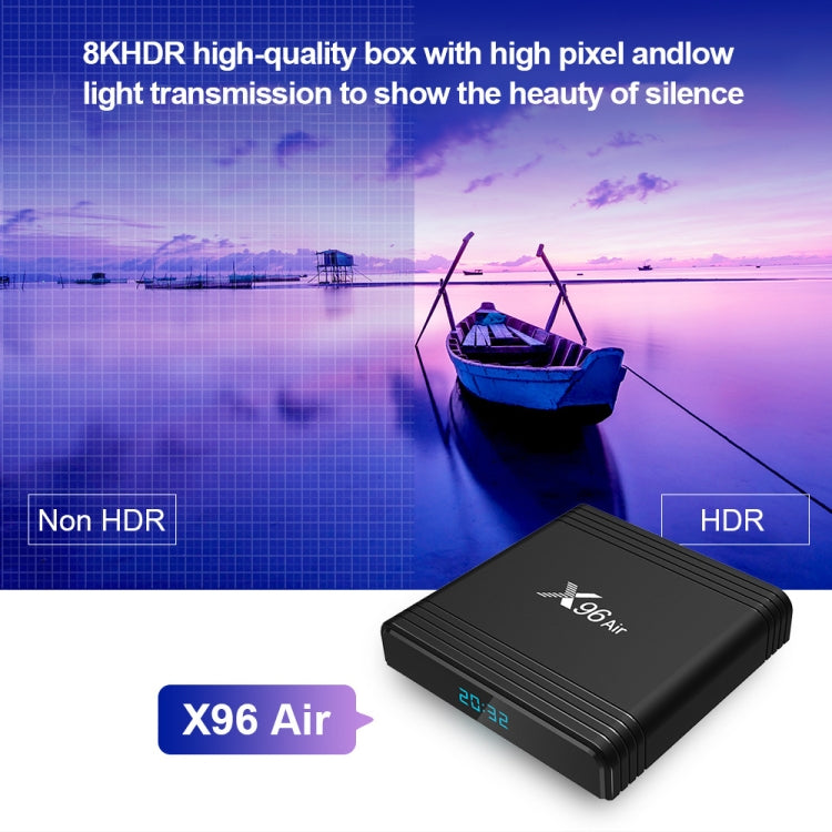 X96 Air 8K Smart TV BOX Android 9.0 Mediaplayer mit Fernbedienung, Quad-Core Amlogic S905X3, RAM: 4GB, ROM: 64GB, Dual-Band WiFi, Bluetooth, AU-Stecker, 4GB+64GB