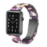 Einfaches Harz-Uhrenarmband für Apple Watch Series 4 40mm & Series 3 & 2 & 1 38mm, für Apple Watch Series 4 44mm & Series 3 & 2 & 1 42mm