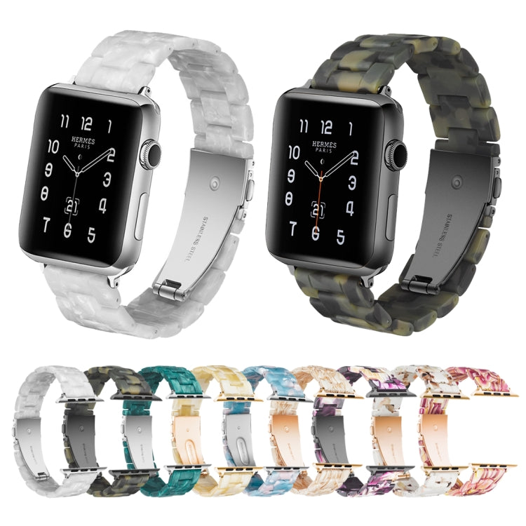 Einfaches Harz-Uhrenarmband für Apple Watch Series 4 40mm & Series 3 & 2 & 1 38mm, für Apple Watch Series 4 44mm & Series 3 & 2 & 1 42mm