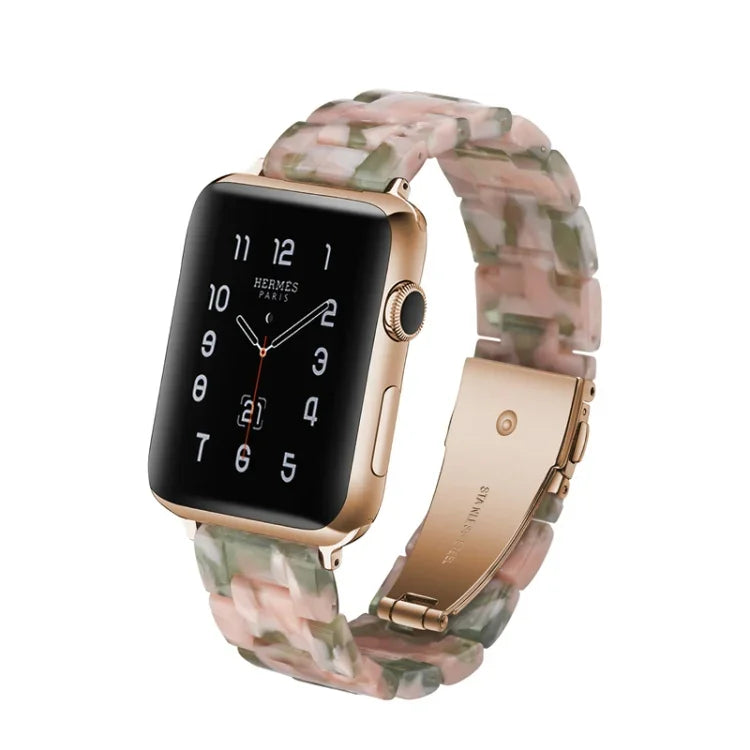 Schlichtes, modisches Uhrenarmband aus Kunstharz für Apple Watch Series 4 (44 mm), Series 3, 2 und 1 (42 mm), Series 4 (40 mm), Series 3, 2 und 1 (38 mm) und Series 4 (44 mm), Series 3, 2 und 1 (42 mm).