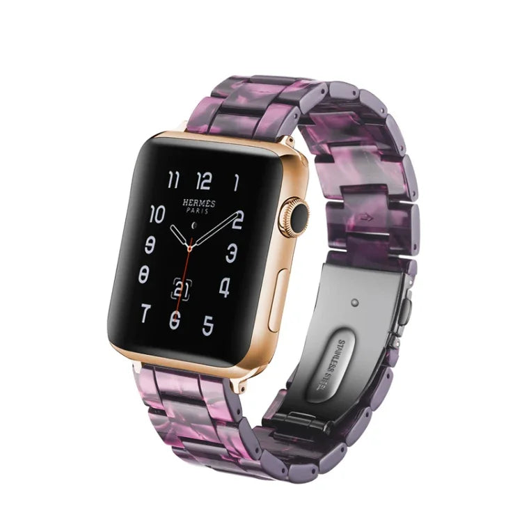 Schlichtes, modisches Uhrenarmband aus Kunstharz für Apple Watch Series 4 (44 mm), Series 3, 2 und 1 (42 mm), Series 4 (40 mm), Series 3, 2 und 1 (38 mm) und Series 4 (44 mm), Series 3, 2 und 1 (42 mm).