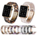 Schlichtes, modisches Uhrenarmband aus Kunstharz für Apple Watch Series 4 (44 mm), Series 3, 2 und 1 (42 mm), Series 4 (40 mm), Series 3, 2 und 1 (38 mm) und Series 4 (44 mm), Series 3, 2 und 1 (42 mm).