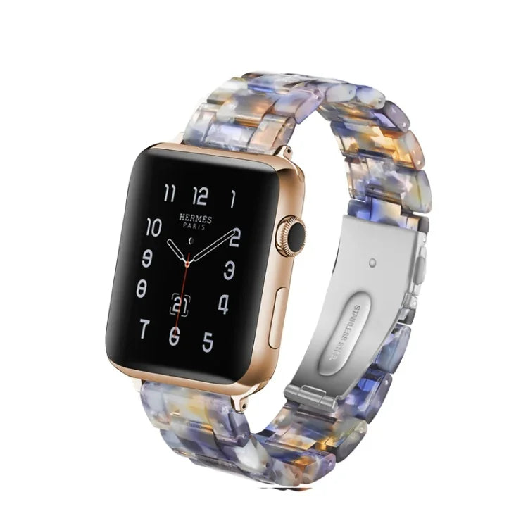 Schlichtes, modisches Uhrenarmband aus Kunstharz für Apple Watch Series 4 (44 mm), Series 3, 2 und 1 (42 mm), Series 4 (40 mm), Series 3, 2 und 1 (38 mm) und Series 4 (44 mm), Series 3, 2 und 1 (42 mm).