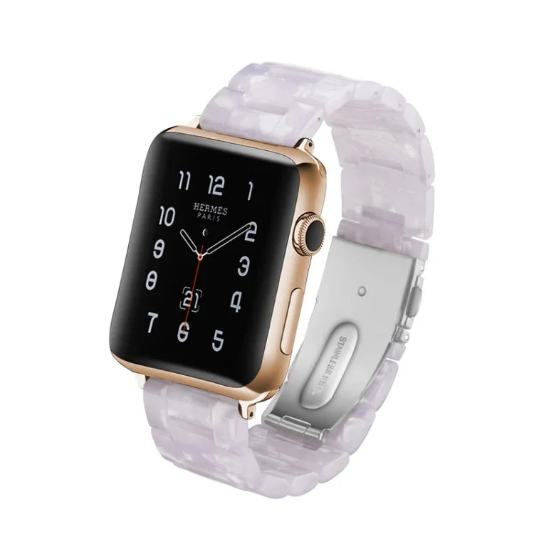 Schlichtes, modisches Uhrenarmband aus Kunstharz für Apple Watch Series 4 (44 mm), Series 3, 2 und 1 (42 mm), Series 4 (40 mm), Series 3, 2 und 1 (38 mm) und Series 4 (44 mm), Series 3, 2 und 1 (42 mm).
