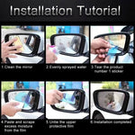 For Trumpchi GS8 2017-2021 Car PET Rearview Mirror Protective Window Clear Anti-fog Waterproof Rain Shield Film, For Land Rover Discovery, For Land Rover Discovery 4, For Land Rover Discovery 5, For Land Rover Evoque, For Land Rover Old Range Rover    ...