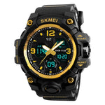 SKMEI 1155B Multifunktionale Herren Outdoor-Sport Armbanduhr mit großem Zifferblatt, wasserdicht und nachtleuchtend